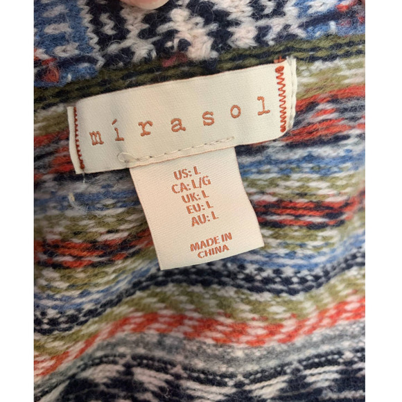 Mirasol long sleeves lambswool long open cardigan size Large - Picture 5 of 10